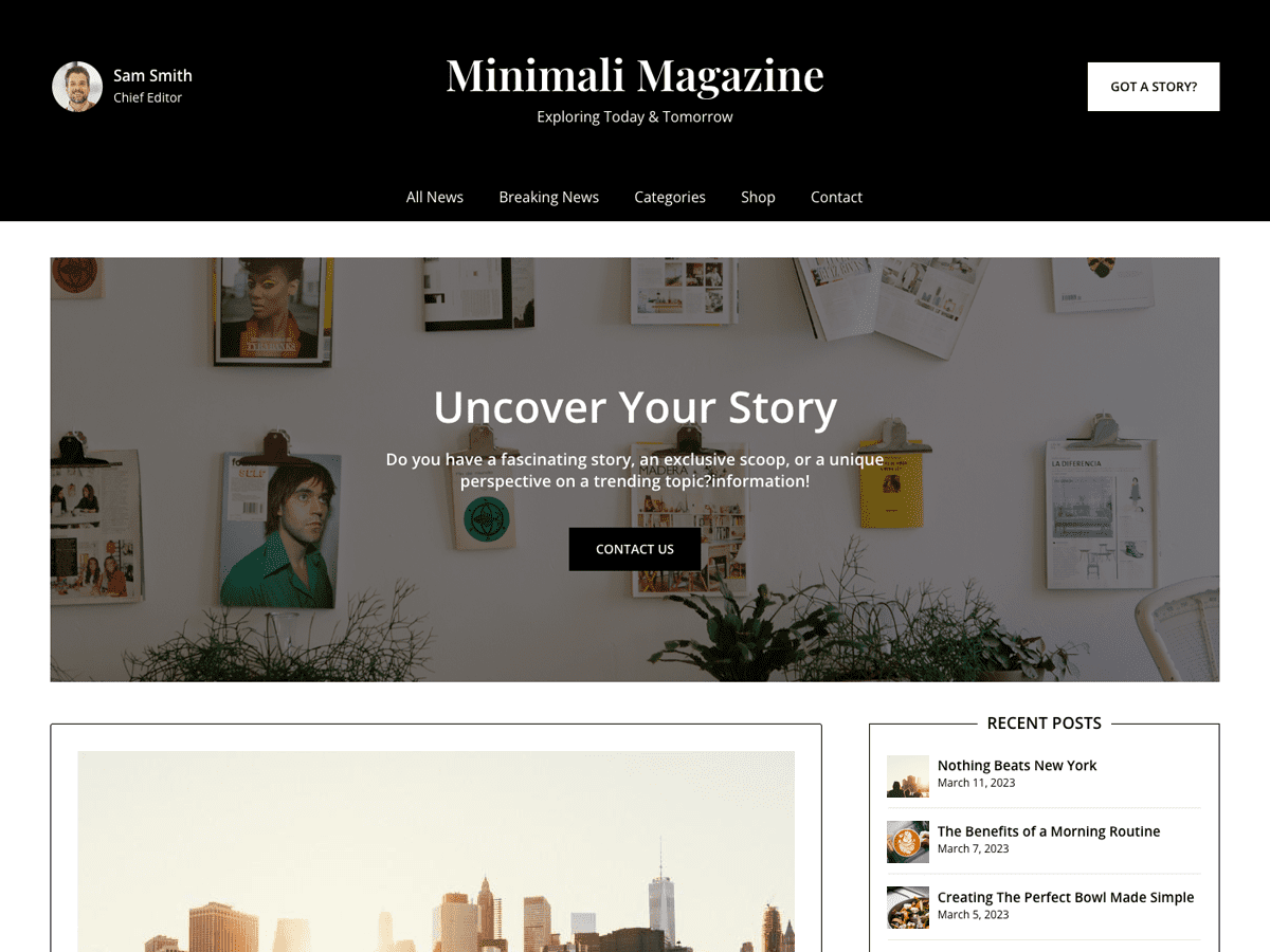 Minimali Magazine Preview Wordpress Theme - Rating, Reviews, Preview, Demo & Download
