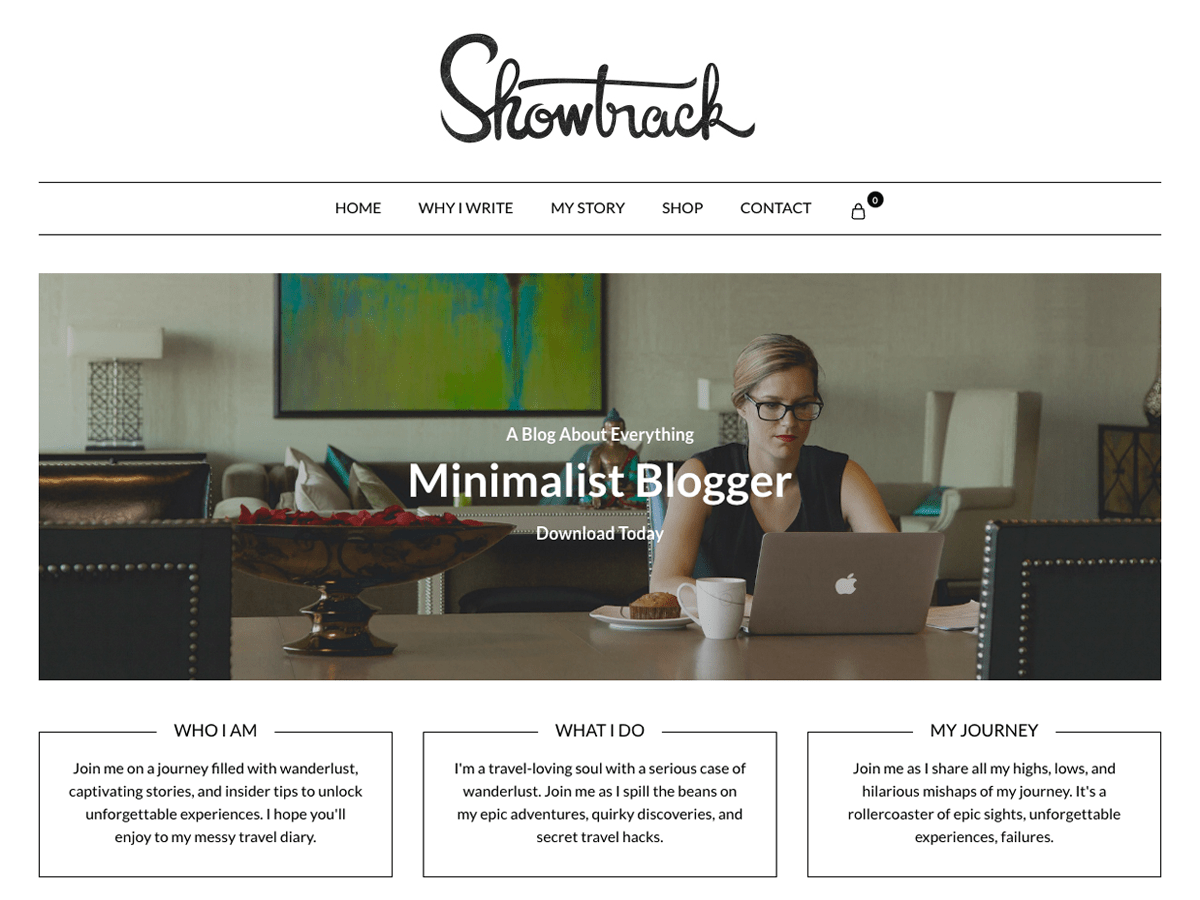 Minimalist Blogger Preview Wordpress Theme - Rating, Reviews, Preview, Demo & Download