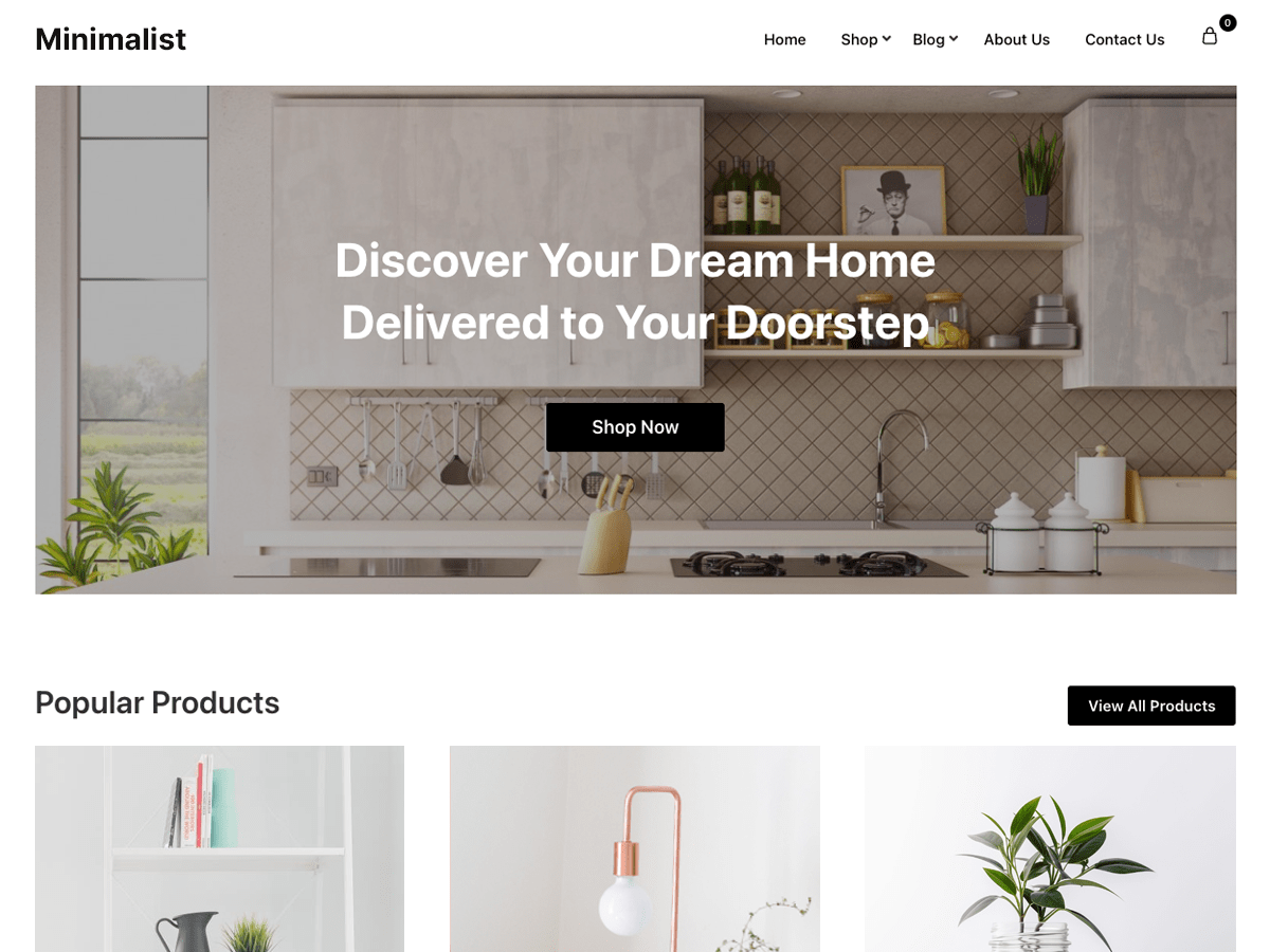 Minimalist ECommerce Preview Wordpress Theme - Rating, Reviews, Preview, Demo & Download