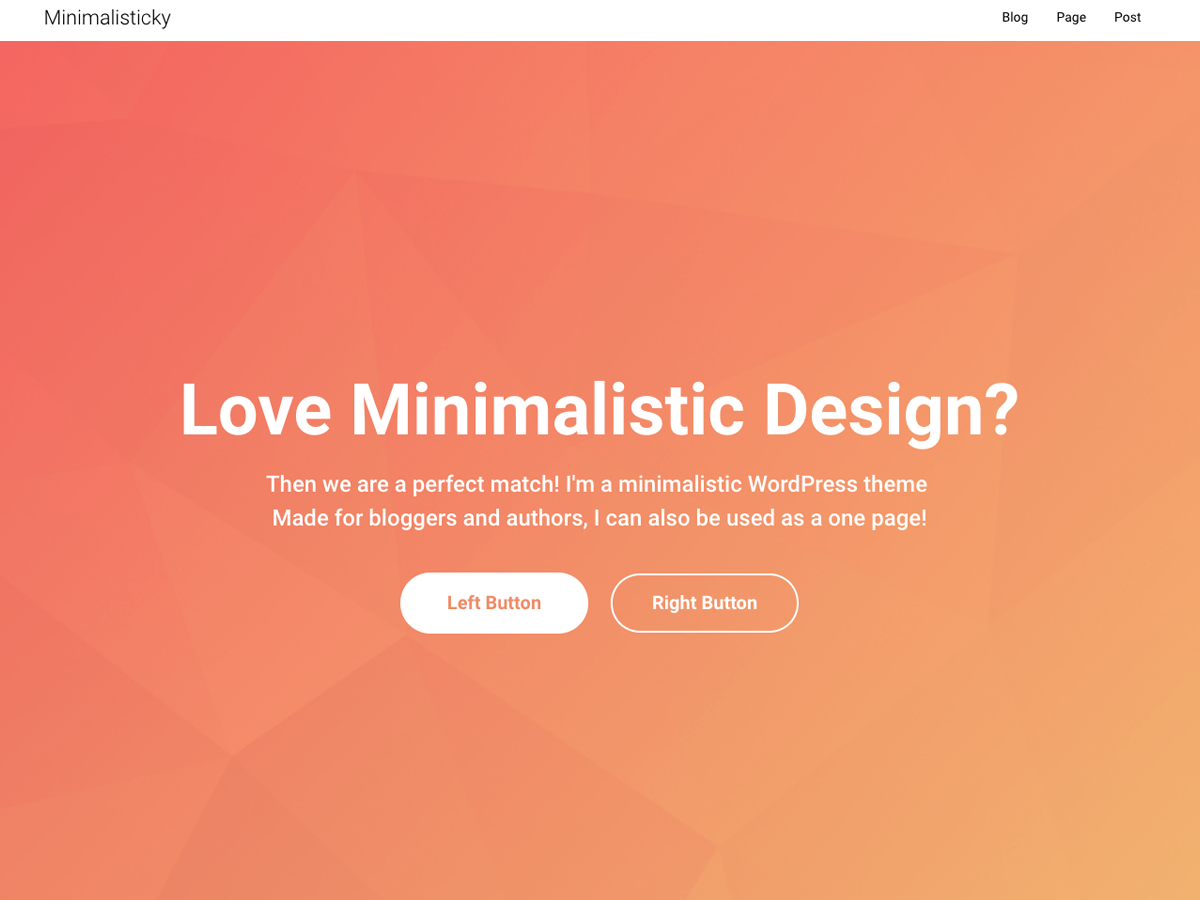 Minimalisticky Preview Wordpress Theme - Rating, Reviews, Preview, Demo & Download