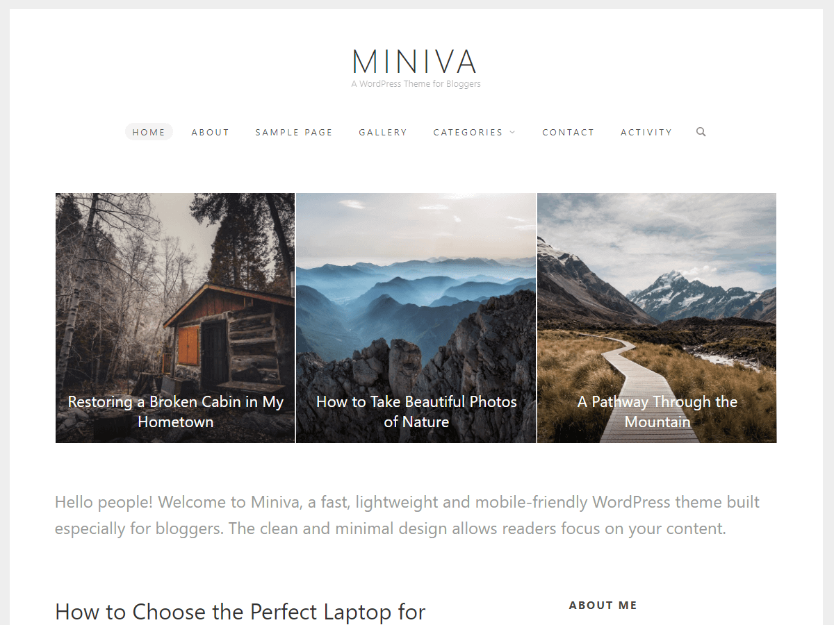 Miniva Preview Wordpress Theme - Rating, Reviews, Preview, Demo & Download