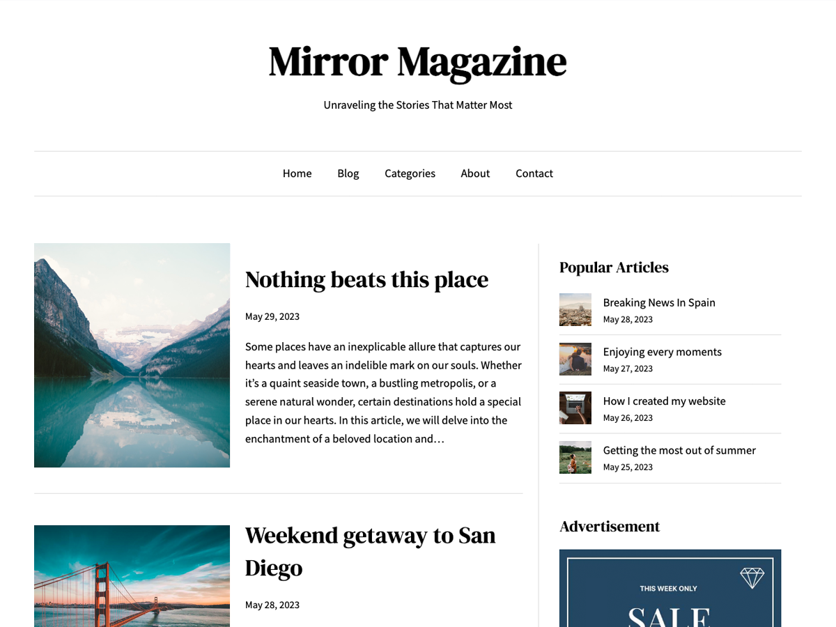 Mirror Magazine Preview Wordpress Theme - Rating, Reviews, Preview, Demo & Download