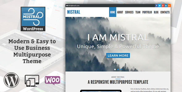 Mistral Preview Wordpress Theme - Rating, Reviews, Preview, Demo & Download