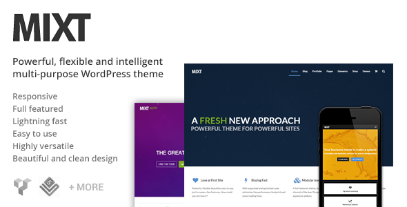 MIXT Preview Wordpress Theme - Rating, Reviews, Preview, Demo & Download