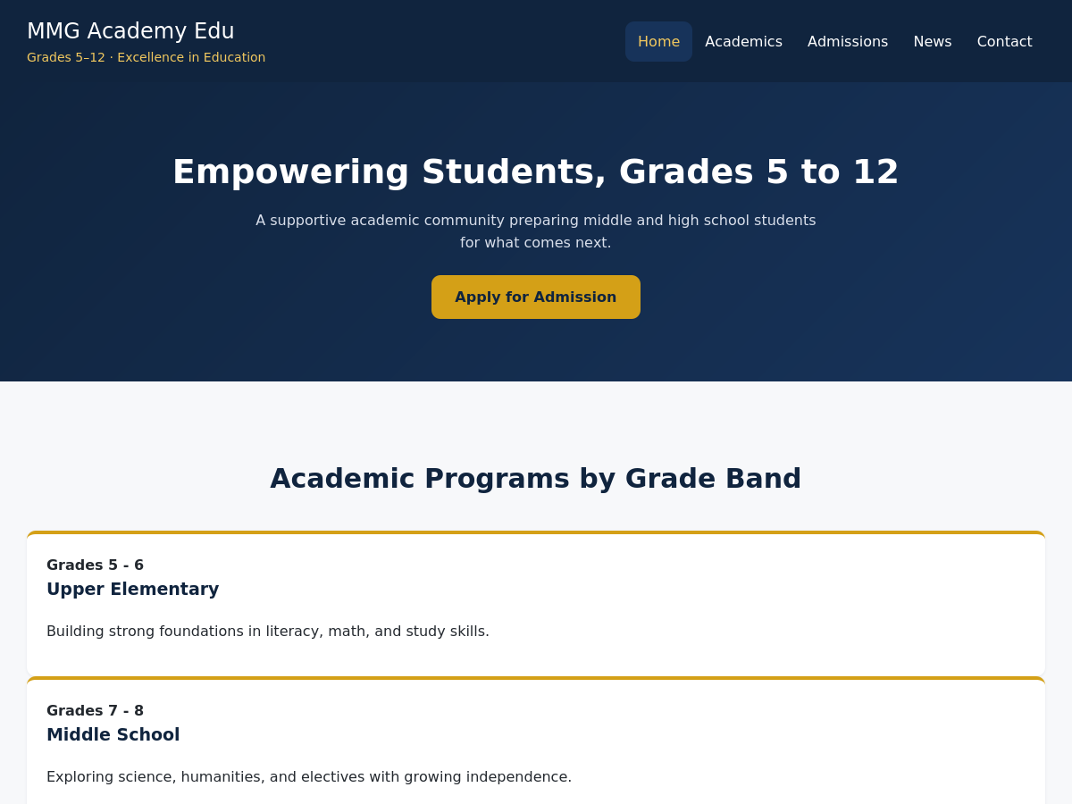 MMG Academy Preview Wordpress Theme - Rating, Reviews, Preview, Demo & Download
