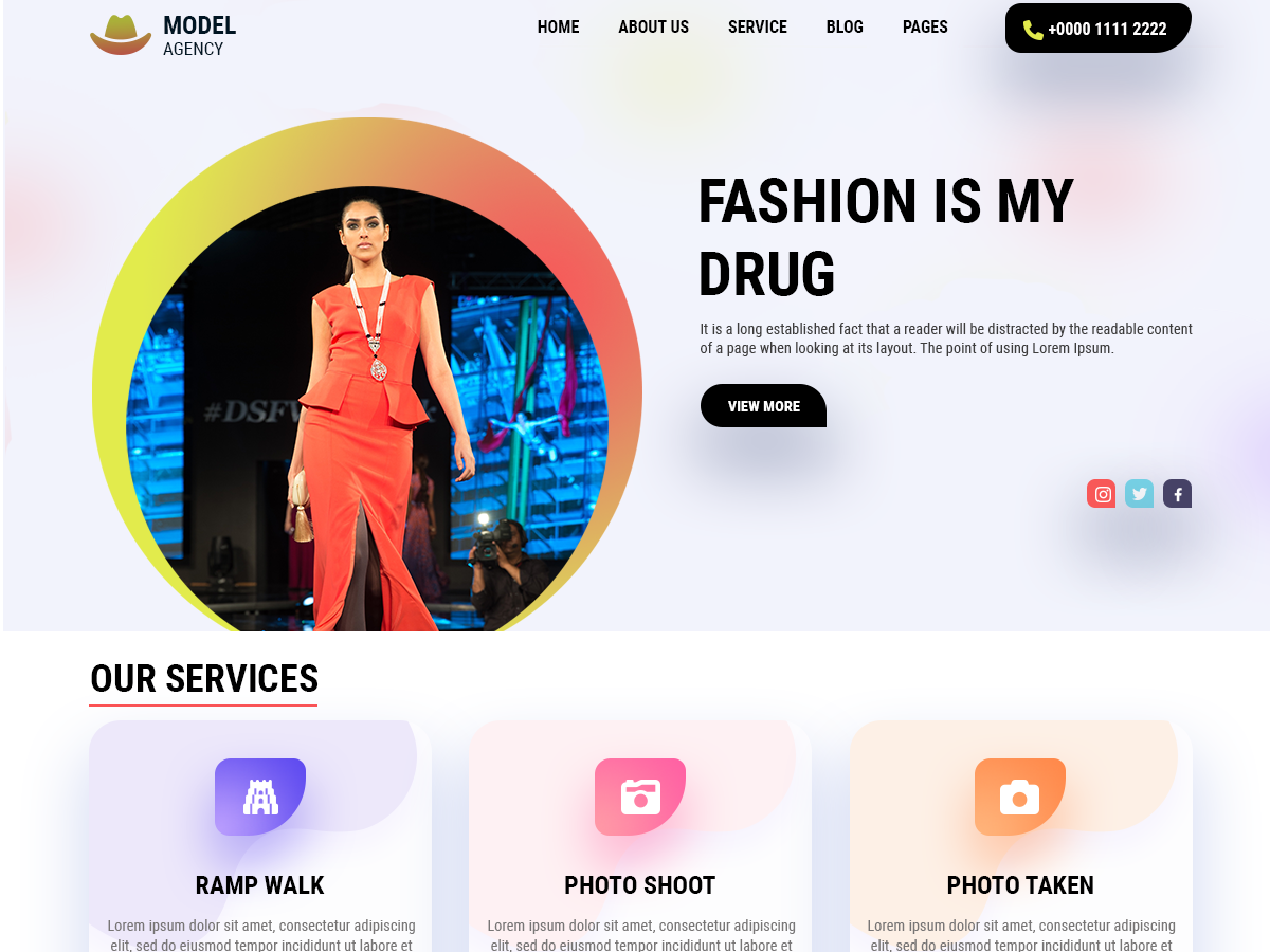 Model Agency Preview Wordpress Theme - Rating, Reviews, Preview, Demo & Download