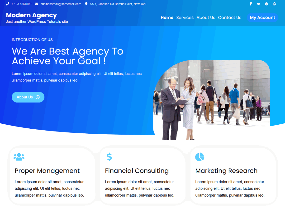 Modern Agency Preview Wordpress Theme - Rating, Reviews, Preview, Demo & Download