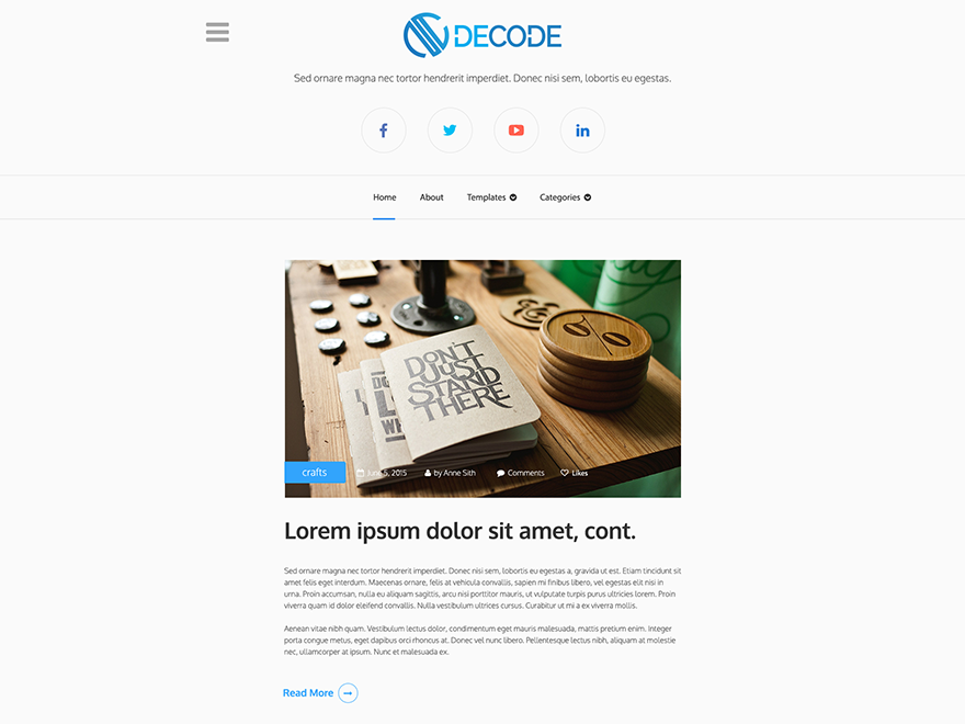 Modern Decode Preview Wordpress Theme - Rating, Reviews, Preview, Demo & Download