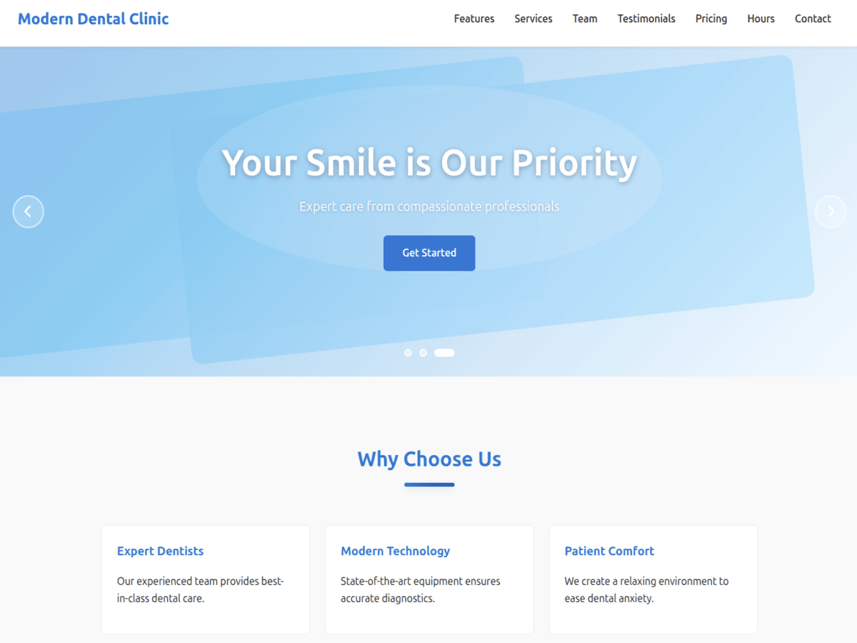 Modern Dental Preview Wordpress Theme - Rating, Reviews, Preview, Demo & Download