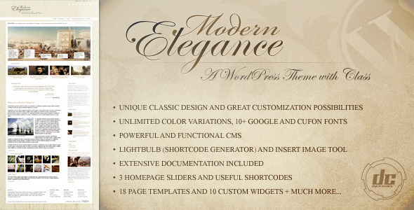 Modern Elegance Preview Wordpress Theme - Rating, Reviews, Preview, Demo & Download