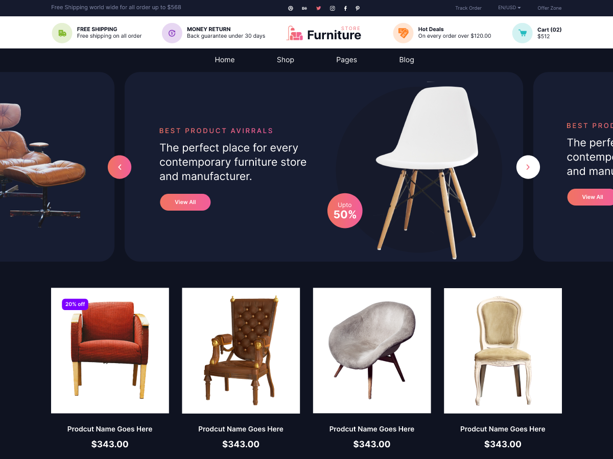 Modern Furniture Preview Wordpress Theme - Rating, Reviews, Preview, Demo & Download