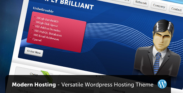 Modern Hosting Preview Wordpress Theme - Rating, Reviews, Preview, Demo & Download