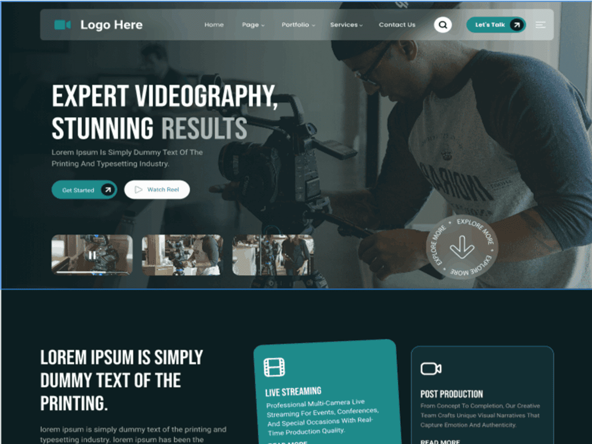 Modern Videography Preview Wordpress Theme - Rating, Reviews, Preview, Demo & Download