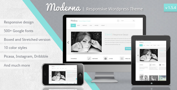 Moderna Responsive Preview Wordpress Theme - Rating, Reviews, Preview, Demo & Download