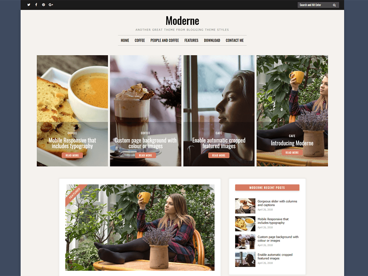 Moderne Preview Wordpress Theme - Rating, Reviews, Preview, Demo & Download