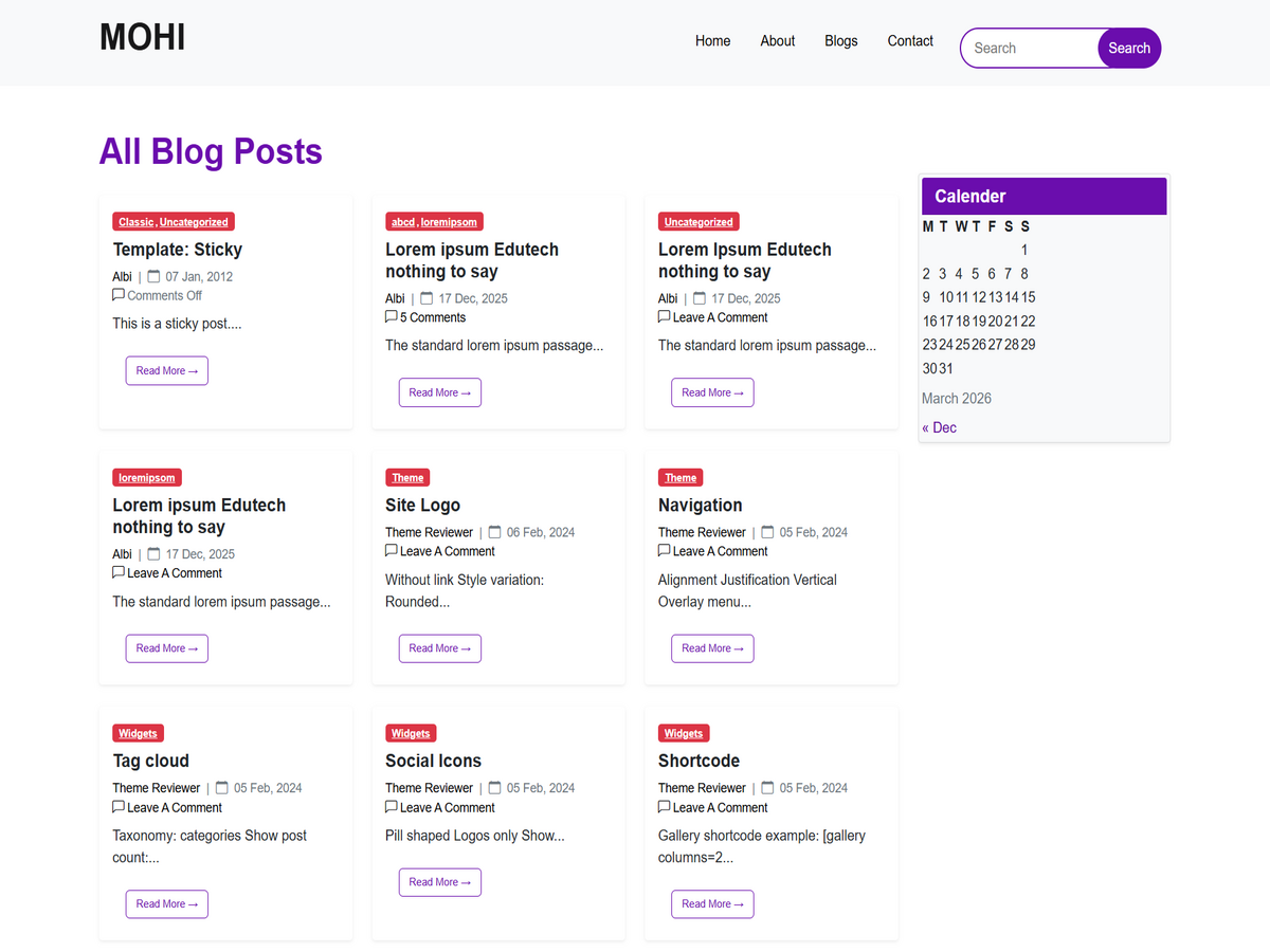 MOHI Preview Wordpress Theme - Rating, Reviews, Preview, Demo & Download