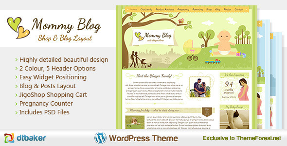 Mommy Blog Preview Wordpress Theme - Rating, Reviews, Preview, Demo & Download
