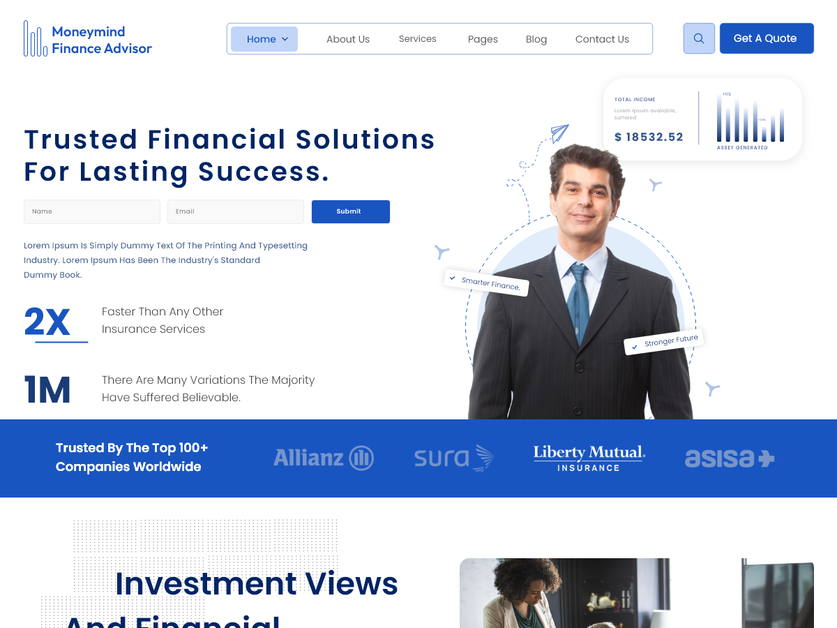 Moneymind Finance Preview Wordpress Theme - Rating, Reviews, Preview, Demo & Download