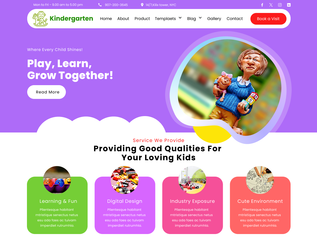 Montessori Kindergarten Preview Wordpress Theme - Rating, Reviews, Preview, Demo & Download