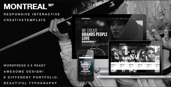 Montreal Interactive Preview Wordpress Theme - Rating, Reviews, Preview, Demo & Download