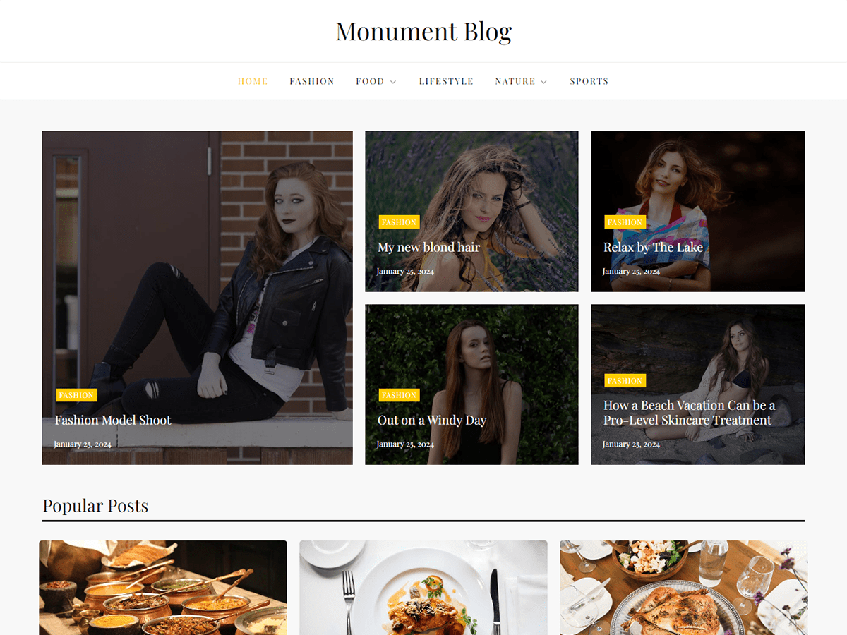 Monument Blog Preview Wordpress Theme - Rating, Reviews, Preview, Demo & Download