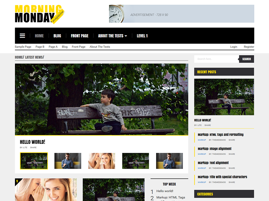 Morning Monday Preview Wordpress Theme - Rating, Reviews, Preview, Demo & Download