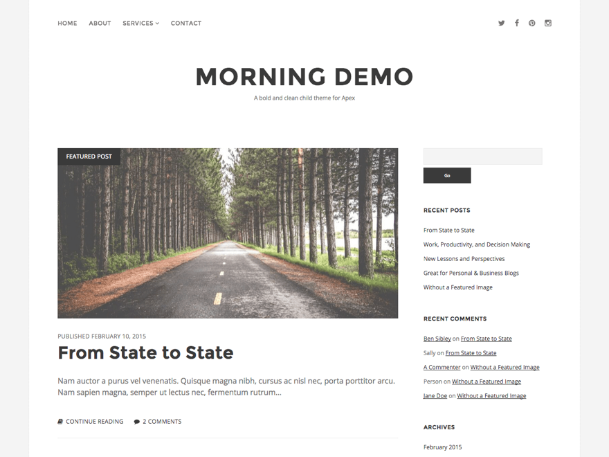Morning Preview Wordpress Theme - Rating, Reviews, Preview, Demo & Download