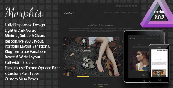 Morphis Preview Wordpress Theme - Rating, Reviews, Preview, Demo & Download
