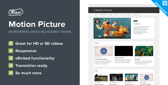 Motion Picture Preview Wordpress Theme - Rating, Reviews, Preview, Demo & Download