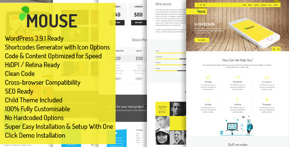 Mouse Multipurpose Preview Wordpress Theme - Rating, Reviews, Preview, Demo & Download