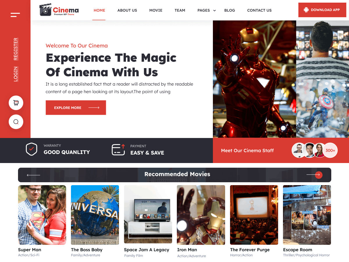 Movie Cinema Preview Wordpress Theme - Rating, Reviews, Preview, Demo & Download