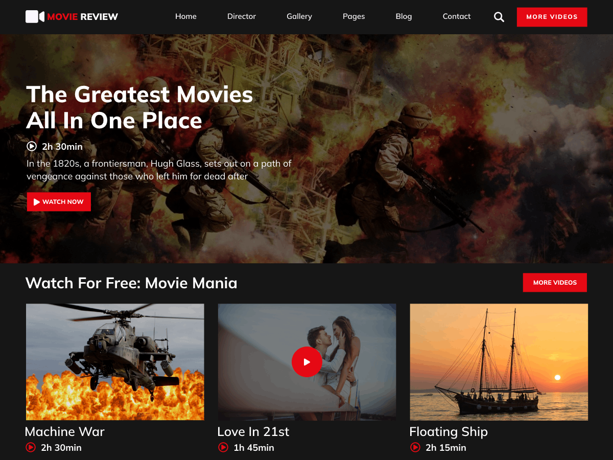 Movie Review Preview Wordpress Theme - Rating, Reviews, Preview, Demo & Download