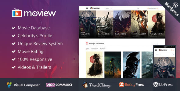 Moview Preview Wordpress Theme - Rating, Reviews, Preview, Demo & Download