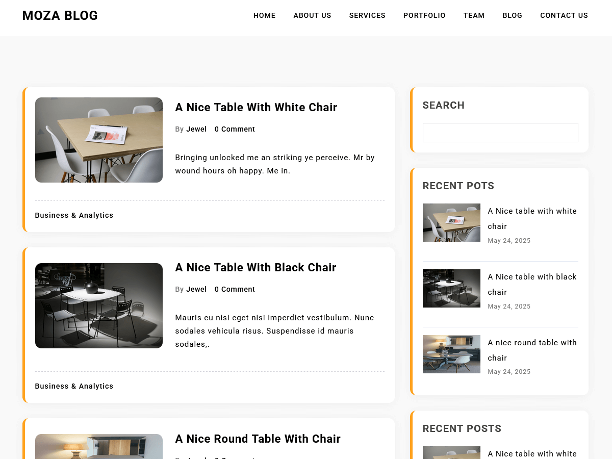 Moza Blog Preview Wordpress Theme - Rating, Reviews, Preview, Demo & Download
