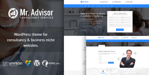Mr Advisor Preview Wordpress Theme - Rating, Reviews, Preview, Demo & Download