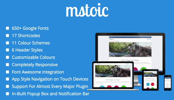 Mstoic Preview Wordpress Theme - Rating, Reviews, Preview, Demo & Download
