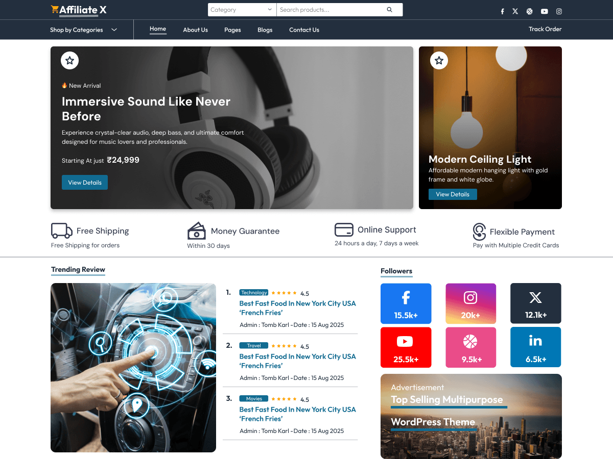 Multi Review Preview Wordpress Theme - Rating, Reviews, Preview, Demo & Download