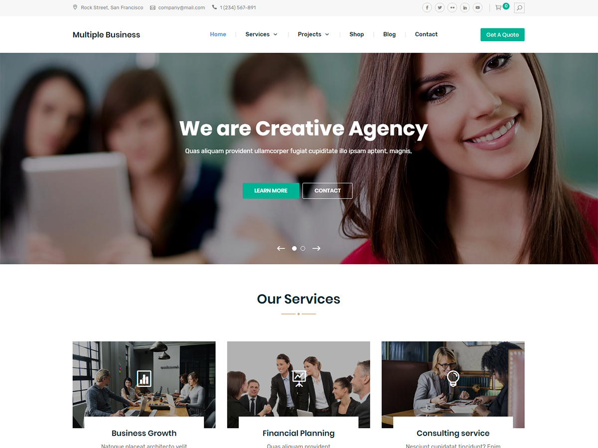 Multiple Business Preview Wordpress Theme - Rating, Reviews, Preview, Demo & Download