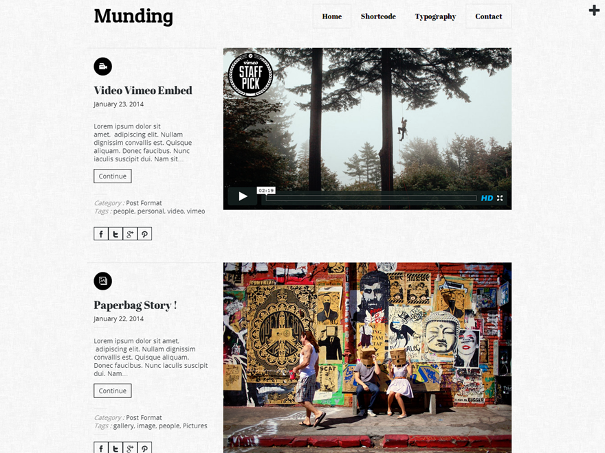Munding Lite Preview Wordpress Theme - Rating, Reviews, Preview, Demo & Download