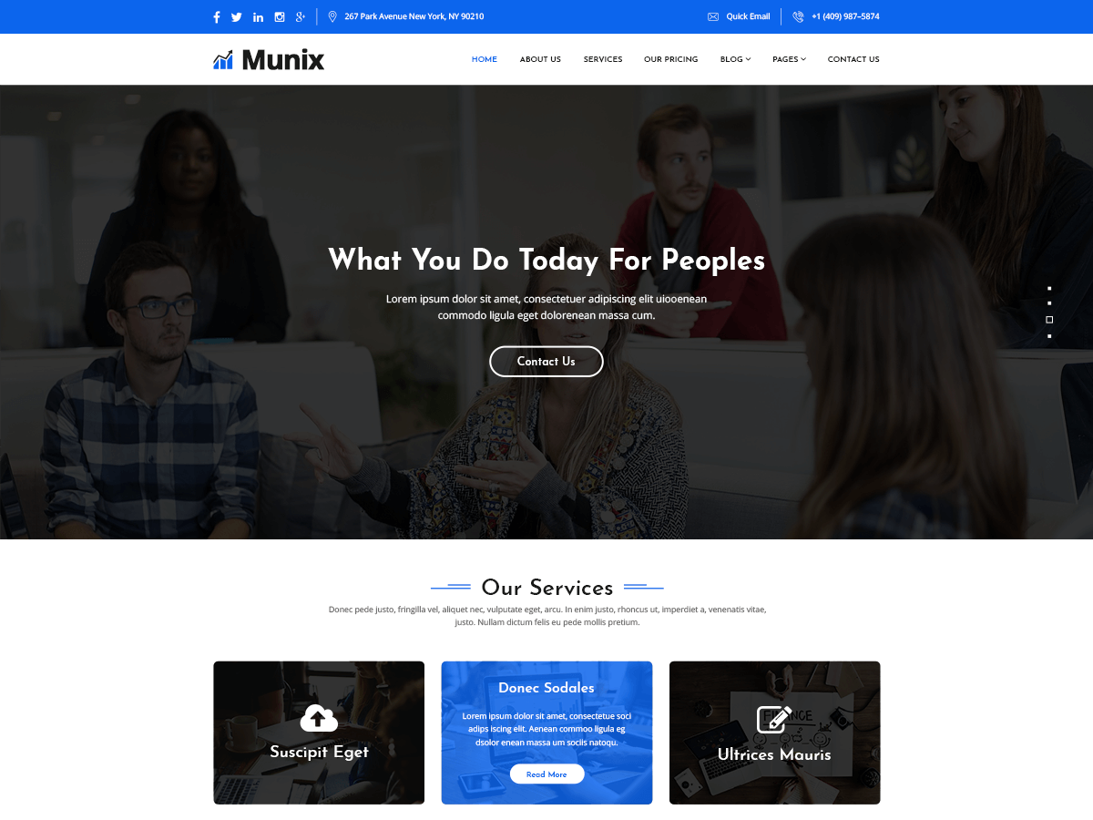 Munix Preview Wordpress Theme - Rating, Reviews, Preview, Demo & Download