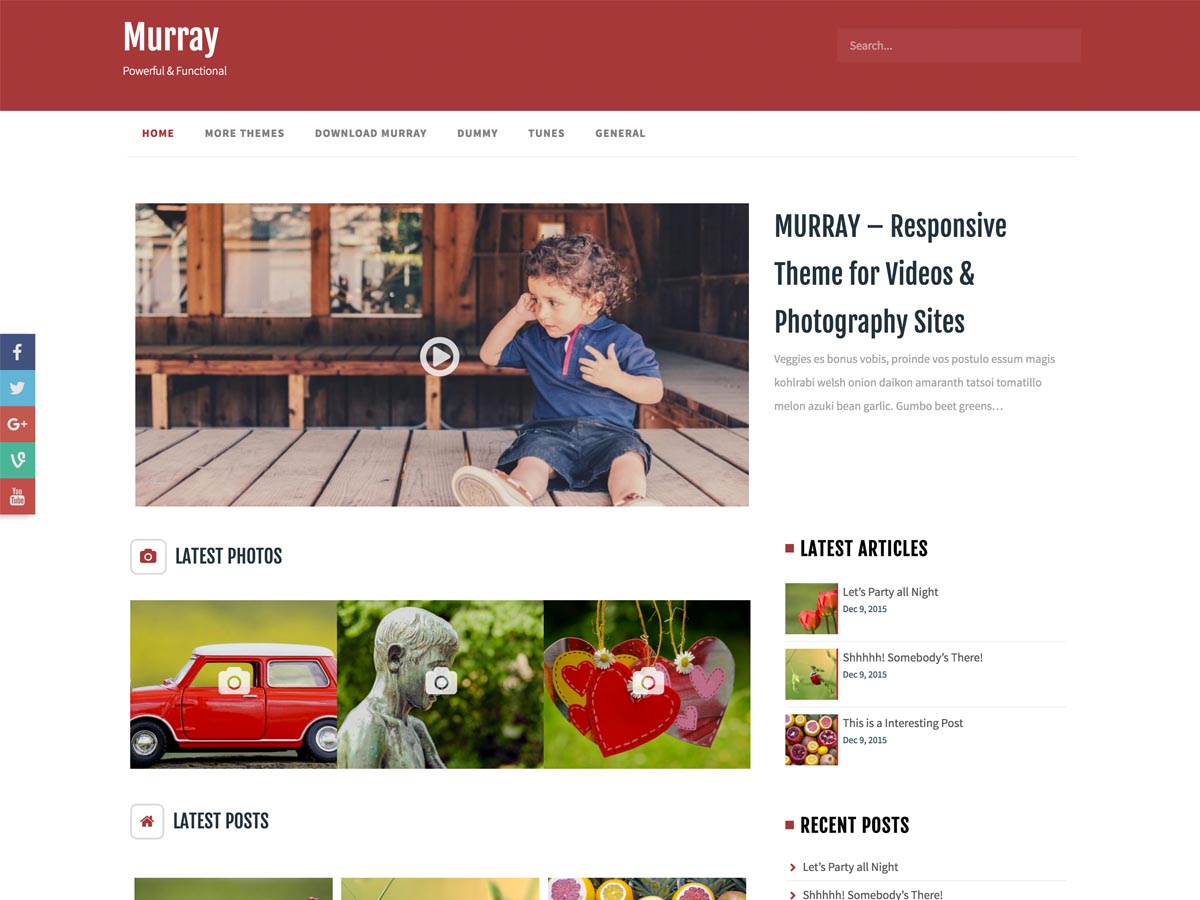 Murray Preview Wordpress Theme - Rating, Reviews, Preview, Demo & Download