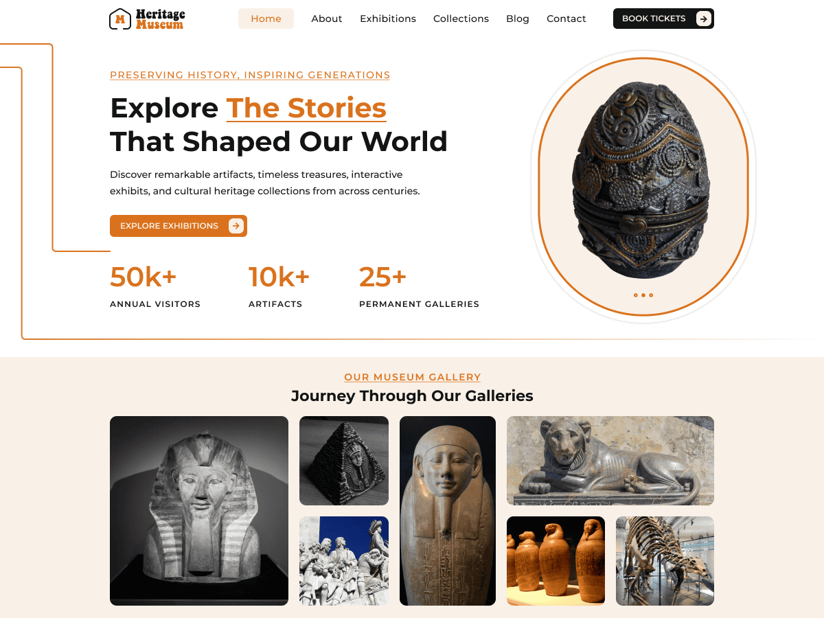 Museum Collection Preview Wordpress Theme - Rating, Reviews, Preview, Demo & Download