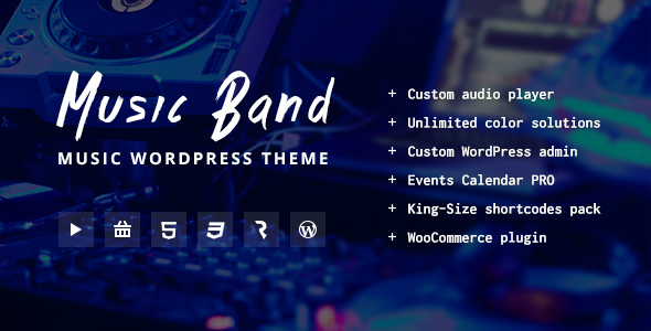 Music Band Preview Wordpress Theme - Rating, Reviews, Preview, Demo & Download
