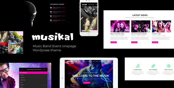 Musikal Preview Wordpress Theme - Rating, Reviews, Preview, Demo & Download