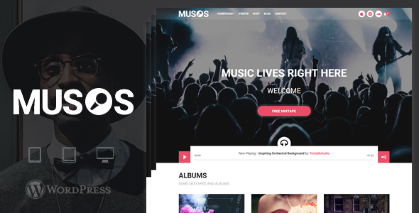 Musos Preview Wordpress Theme - Rating, Reviews, Preview, Demo & Download