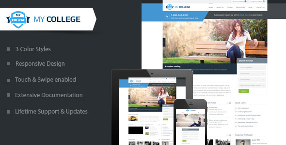 My College Preview Wordpress Theme - Rating, Reviews, Preview, Demo & Download