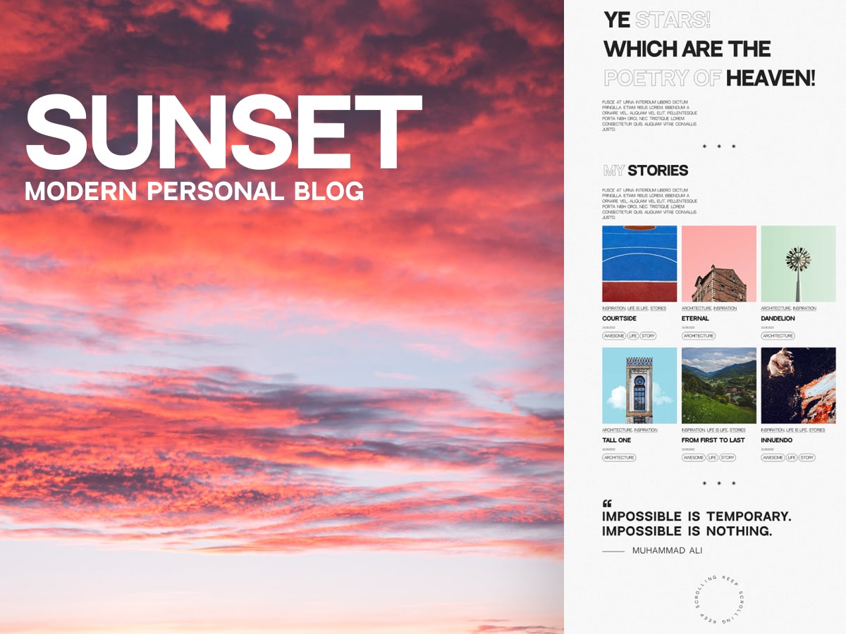 My Sunset Preview Wordpress Theme - Rating, Reviews, Preview, Demo & Download