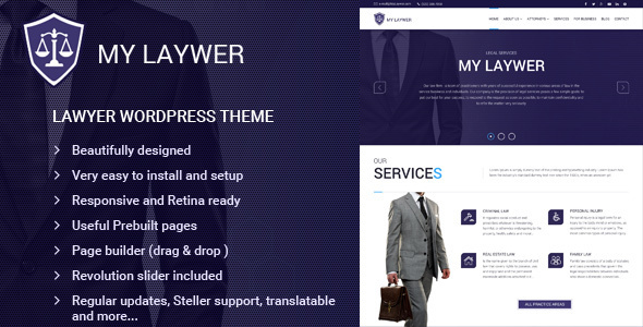 MyLawyer Preview Wordpress Theme - Rating, Reviews, Preview, Demo & Download