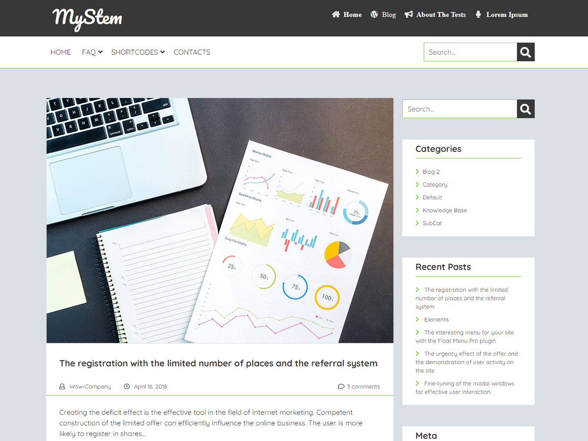 MyStem Preview Wordpress Theme - Rating, Reviews, Preview, Demo & Download