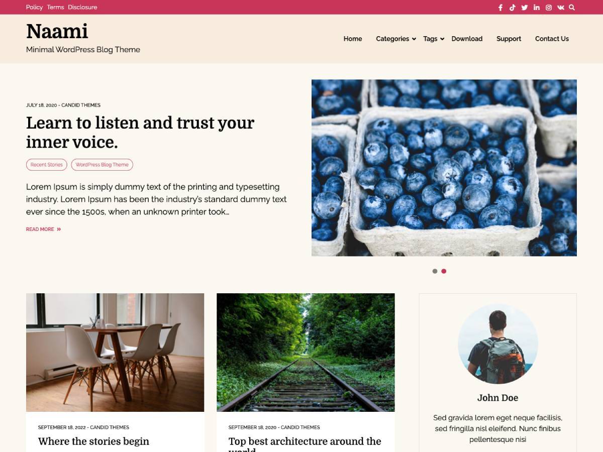 Naami Preview Wordpress Theme - Rating, Reviews, Preview, Demo & Download